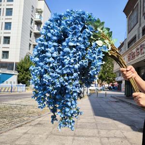 उच्च मोटाई वाली शादी की सजावट 3.6 फीट रंगीन थोक बिक्री रेशम की शाखाओं को सफेद विस्टेरिया लटका हुआ फूल - Product Image 3