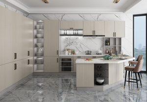Cuisine modulaire moderne, armoires en contreplaqué et aggloméré sur mesure, conception gratuite avec modèle 3D, plusieurs couleurs au choix - Product Image 4