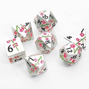 Custom Logo 16mm Polyhedron Transparent Resin & Zinc Alloy <b>Dice</b>-Options for DND & Board Games - Product Image 1