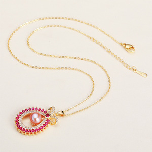 Collar con Colgante de Moda al por Mayor de Zhuji, Versátil, con Perla de Agua Dulce y Cadena para Clavícula, Elegante - Product Image 1