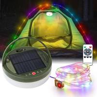 Bande lumineuse LED de 10 mètres, lumière de tente d'extérieur, lumières décoratives de jardin, lampe torche portable rechargeable pour le camping, la décoration de la cour
