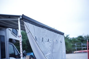 Grande <span class=keywords><strong>auvent</strong></span> de <span class=keywords><strong>caravane</strong></span> manuelle imperméable de 4 m avec panneaux latéraux et pièce privée pour le camping pour 3-4 personnes - Product Image 5