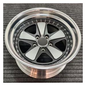 Bku 3피스 휠 5x130 포지드 17-21인치 림 포르쉐 964 965 944 911 930 993 <span class=keywords><strong>RUF</strong></span>용 커스텀 콘케이브 딥디쉬 알로이 휠 - Product Image 1