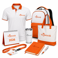 Pack de Marchandises pour Conférences avec Vêtements d'Équipe, Housse pour Ordinateur Portable, Tasse, Carnet, Lanière et Chargeur Sans Fil pour Événements Professionnels