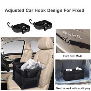 Gran SUV, organizador de maletero multicompartimento, almacenamiento de coche de poliéster Oxford plegable para <span class=keywords><strong>juguetes</strong></span> de bebé, modelo de cofre de juguete eficiente - Product Image 4