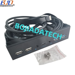 Bir 10Gbps tip-c + 2*5Gbps USB 5.25 + 2 USB PC bilgisayar + HD ses mikrofon jakı ile 3.0 "2.0 kılıf masaüstü ön Panel - Product Image 5