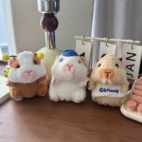 Petit cochon d'Inde néerlandais, jouet, poupée hamster, pendentif mignon, porte-clés en peluche pour sac