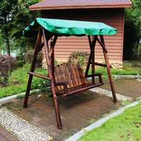 Balançoires de jardin en bois suspendues de luxe bon marché pour les vacances, les loisirs, 2 places, balançoires de jardin pour adultes, balançoires de patio en bois d'extérieur