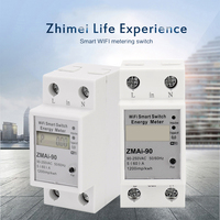 Medidor de Energía Inteligente WiFi, Control Remoto por Aplicación Tuya/Smart Life, Interruptor de Medición Inteligente WiFi Monofásico para Riel DIN