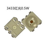 Luz para Automóvil, Chip LED Epistar Sanan de 0.5w, Rojo 615-625nm, Plcc 6 SMD 3343