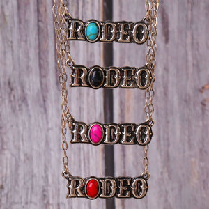 Vintage Western Jewelry Rodeo <span class=keywords><strong>Texas</strong></span> Wild West COLLAR COLGANTE para regalos de vaquera - Product Image 2