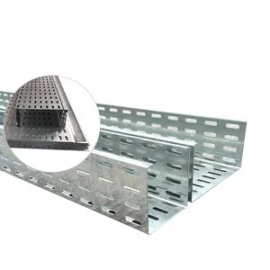 Galvanized Cable Tray Mild Steel Cable Trunking 100x50 Galvanized Light Duty Perforated Ladder Type Cable Tray Horizontal