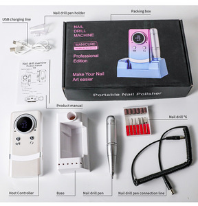 Taladro eléctrico para uñas de 45000RPM con base profesional para esmalte de uñas de Gel, lijadora de uñas, herramienta de manicura - Product Image 3