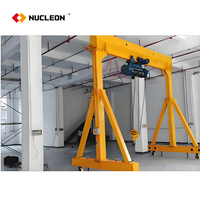 Grue portique mobile et portable de marque Nucleon, capacité de levage 1 tonne, 3 tonnes, 5 tonnes, 10 tonnes, avec palan électrique CD1/MD1