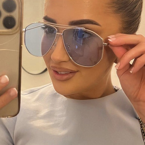 9835 Nuevas Gafas de Sol de Diseño para Mujer, Modernas, de Lujo, Clásicas, con Marco Metálico de Doble Viga, Estilo Vintage, Personalizadas, 2025 - Product Image 2