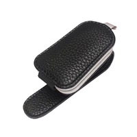 Vente chaude Auto Intérieur Accessoires Magnétique En Cuir Lunettes De Soleil Titulaire Pour Pare-Soleil De Voiture