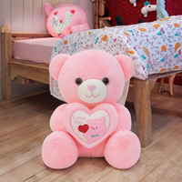 Ours en peluche géant personnalisé Fat Bear, jouet en peluche, couverture de mariage, doublure en maille, finition lavée, rose et bleu