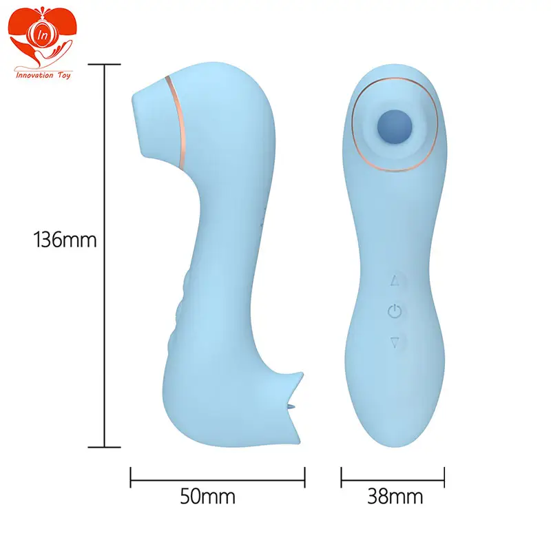 New pleasure portable 2 in 1 Sucking And Licking Clitoral C Spot Suction female sex toy