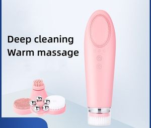 <span class=keywords><strong>Brosse</strong></span> nettoyante multifonctionnelle <span class=keywords><strong>pour</strong></span> le <span class=keywords><strong>visage</strong></span> Nettoyant et masseur chaud électrique Compresse chaude <span class=keywords><strong>pour</strong></span> le <span class=keywords><strong>visage</strong></span> et les yeux Appareil de beauté - Product Image 3