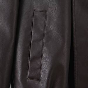 Nouvelle veste de moto rétro en PU pour homme, fabriquée par un fabricant de vestes, adaptée aux tendances de la mode de loisirs et de la rue avant-gardistes - Product Image 5