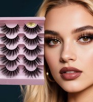 Extension de cils longs naturels faits à la main personnalisable cils de beauté 5 paires de cils les plus vendus