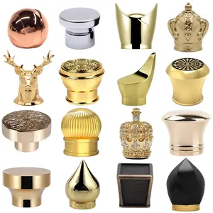 Couvercles de bouteilles de parfum personnalisés Creative Luxury 15mm Zamac Metal Bouchons de bouteilles de parfum