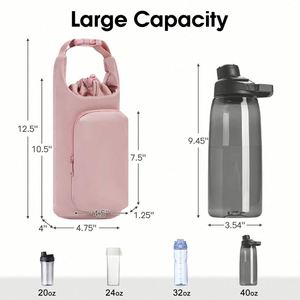 Juego de Botellas de Agua Deportivas para Exteriores, Termo Portátil con Funda Protectora y Correa, Funda Térmica para Tazas - Product Image 2