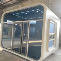 Maison conteneur pliable en acier, type Apple Cabin, pour hôtel, entrepôt, bureau ou logement.
