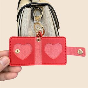 Engravable Love Heart Photo Pendant Photo Album Keychain Faux Leather Photo Keychain for Women Men Anniversary <b>Memorial</b> <b>Gifts</b> - Product Image 3
