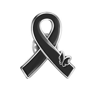 Thái Lan tưởng nhớ màu đen ruy băng nhận thức tang ung thư trâm cài hy vọng Pin ve áo - Product Image 3