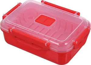 Vaporiera per Microonde per Verdure. Cestello per cottura a vapore adatto al microonde per verdure / broccoli / pesce. Contenitore per vapore con coperchio ventilato, 0,8 litri - Product Image 3
