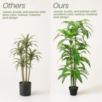 Dracaena 5,5 pieds, grand arbre tropical artificiel, plantes artificielles, verdure, décoration, plante artificielle en pot avec pot