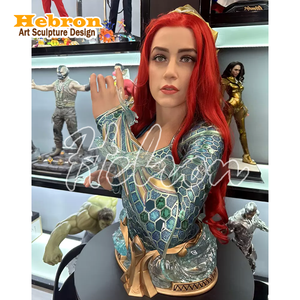 Nueva Escultura de Resina de Diseño, Busto de Mera con Cabello Rojo, Estatua de Tamaño Real del Superhéroe <span class=keywords><strong>Aquaman</strong></span> para Colección - Product Image 1