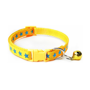 Fabricante de China, venta al por mayor, personalizado, multicolor, patrón de estrellas, <span class=keywords><strong>Cool</strong></span> Pet, perro, gato, <span class=keywords><strong>Collar</strong></span> protector con campana - Product Image 3