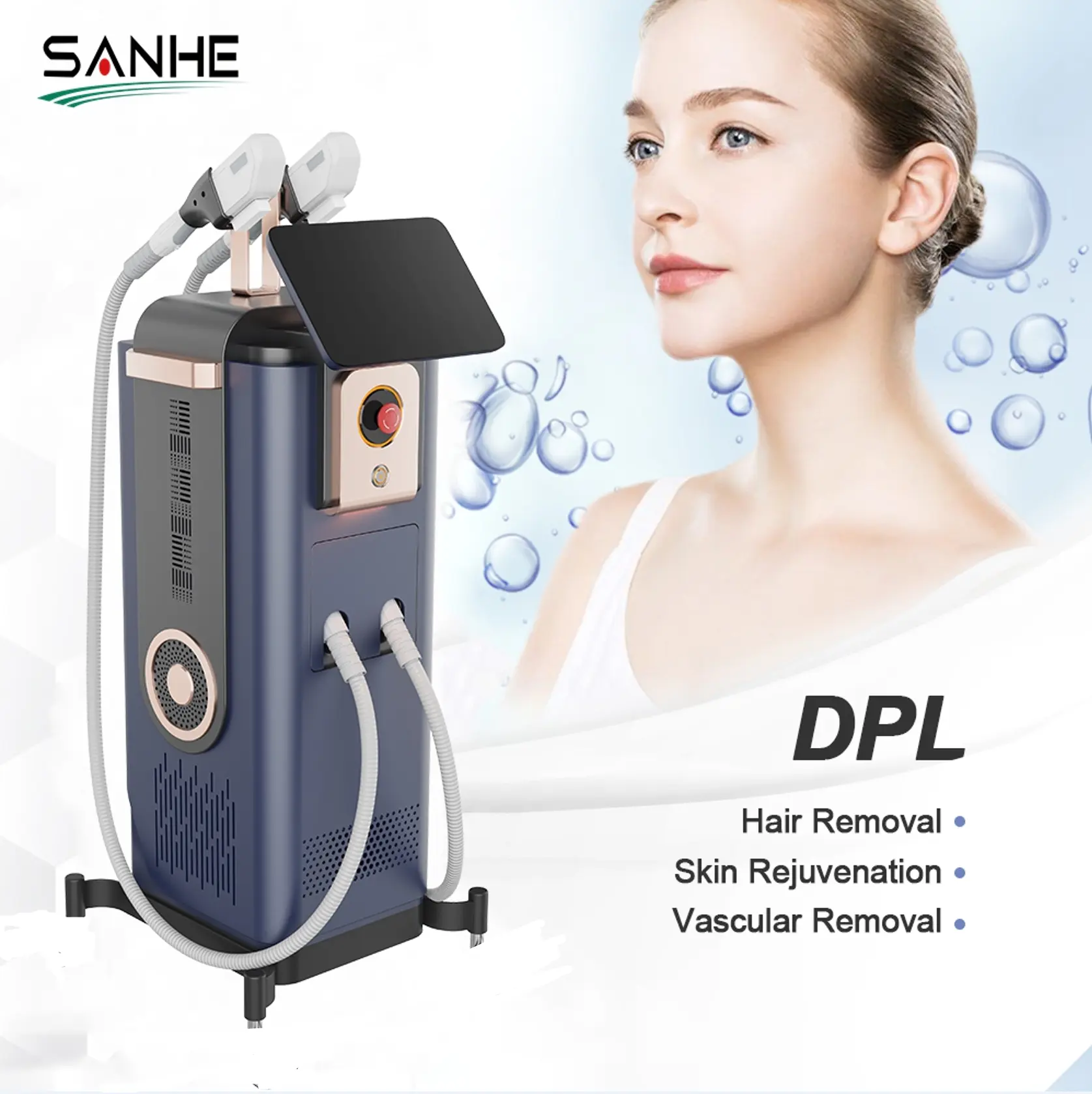 Latest Technology 530Nm 560Nm 585Nm 640Nm Capacitive Touch Screen Big Spot Hair Remover Ipl And Dpl