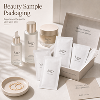 Sachet d'échantillon cosmétique scellé sur 3 côtés, pochette plate en plastique mat ou brillant, petit emballage pour soins de la peau