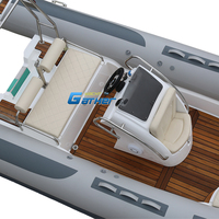 5.2M 17Ft Chine Rib Bateau Gonflable Bateau De Pêche hypalon tube Rib520E Avec console, terrasse avant, sol en teck et bar ss à vendre