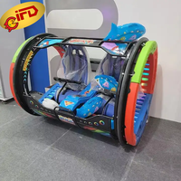 IFD Équipement de parc d'attractions économique, Manège Happy Rolling Car pour enfants à rotation 360° et 120°, à monnayeur