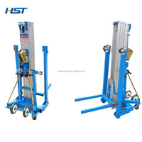 Lève-matériaux manuel portable en aluminium 300 kg 4 m 6 m, levage manuel de matériaux avec certificat CE