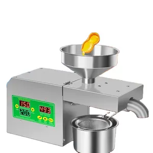 NEW Oil Press Intelligent Cold Hot Temperature Control Stainless Steel Flax Seed Olive Kernel Coconut Squeeze Oil Machine