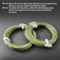 Ligne de pêche à la mouche coulante WF-3S WF-7S WF 100FT 3IPS, vert mousse camouflage, faible brillance, pour la pêche à la finesse en ruisseau et en rivière de truites