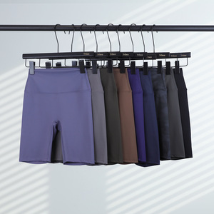 Shorts de yoga taille haute pour femme, sensation seconde peau, sans couture avant, style <span class=keywords><strong>cycliste</strong></span>, effet push-up, pour fitness, course et sport, longueur 5 points - Product Image 2