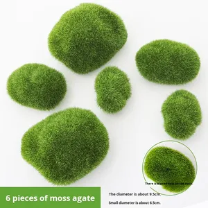 Mur végétal artificiel en mousse plastique Jade <span class=keywords><strong>Horizon</strong></span>, design en pierre et herbe, aspect naturel, respectueux de l'environnement, pour intérieur/extérieur - Product Image 3