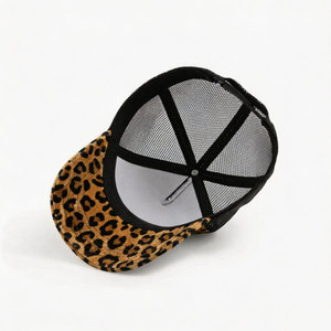 <b>Leopard</b> <b>Print</b> Trucker <b>Hat</b> Custom Patch Towel Embroidery Vintage Breathable Waterproof Mesh Back Cap Unisex Fashion Streetwear - Product Image 3