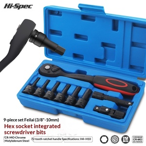 Hi-Spec <span class=keywords><strong>3</strong></span>/<span class=keywords><strong>8</strong></span> "ổ đĩa crom molypden thép Hex ổ cắm Torx <span class=keywords><strong>bit</strong></span> T30 T40 T50 Ratchet cờ lê công cụ thiết lập - Product Image 4