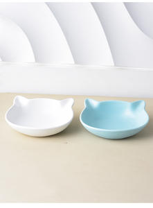 Doe Pet Wholesale Mangeoire pour animaux de compagnie personnalisée en céramique en forme de visage de chat, mignonne et sur mesure - Product Image 3