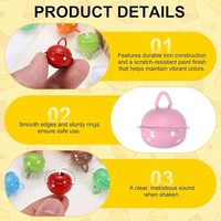 Pendentifs clochettes en fer de 17 mm et 18 mm, breloques pour porte-clés, accessoires de bricolage pour bijoux, ornements, décorations de fêtes, fournitures pour animaux de compagnie