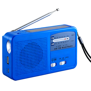 Cầm Tay Crank Noaa Survival Bánh Năng Lượng Mặt Trời Đèn Hai Cách Ham Máy Phát Điện Đài Phát Thanh Dynamo Đèn Pin Điện Thoại Di Động Sạc Cổng USB Kỹ Thuật Số - Product Image 1