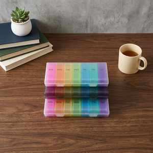 Wholesale 28-Compartment Child-Resistant Multicolor PP <b>Material</b> and Convenient Travel-Friendly Funny Pill <b>Box</b> - Product Image 5