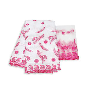 Nouveau <span class=keywords><strong>Bazin</strong></span> de 5 yards et dentelle de 2 yards pour broderie africaine <span class=keywords><strong>Bazin</strong></span> Riche - Product Image 6